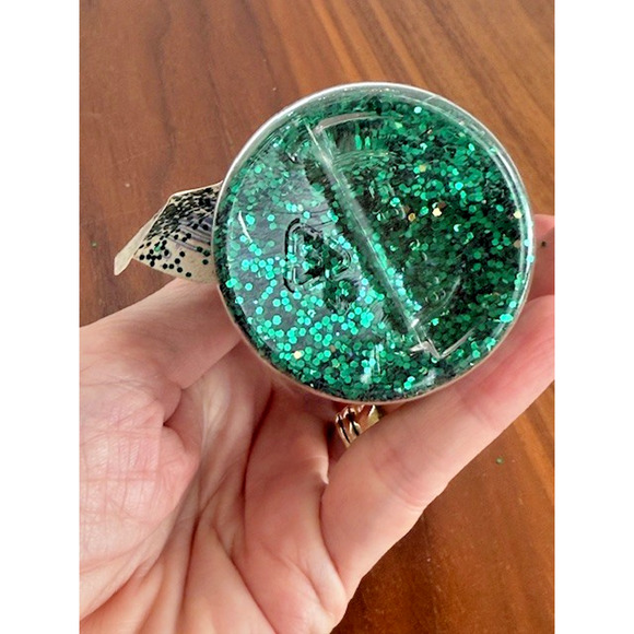 Vintage Glitterex Corp. Cranford, NJ Full 4 oz Jars Green & Red Glitter - Set 2 - Picture 9 of 12